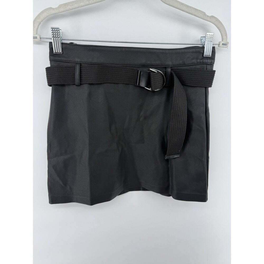 Zara vegan Leather Skirt Size S Black
